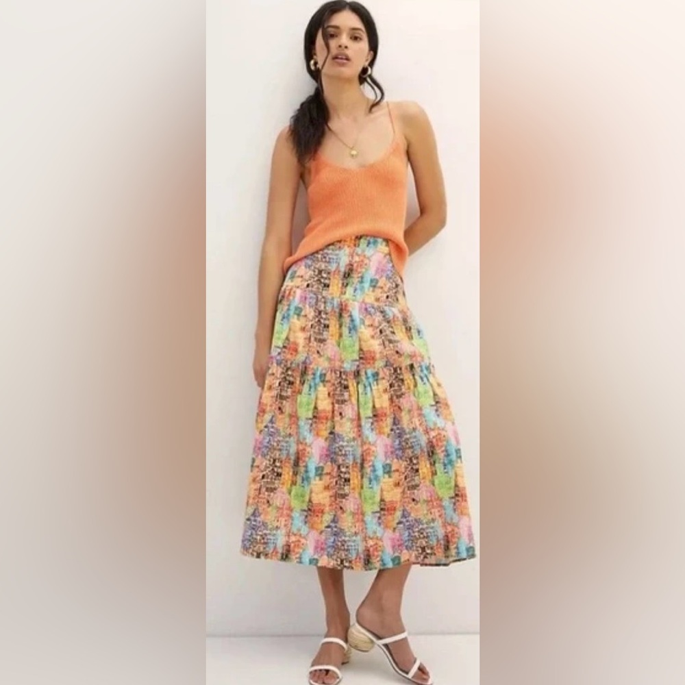 Eva Franco Multicolor A-Line Skirt